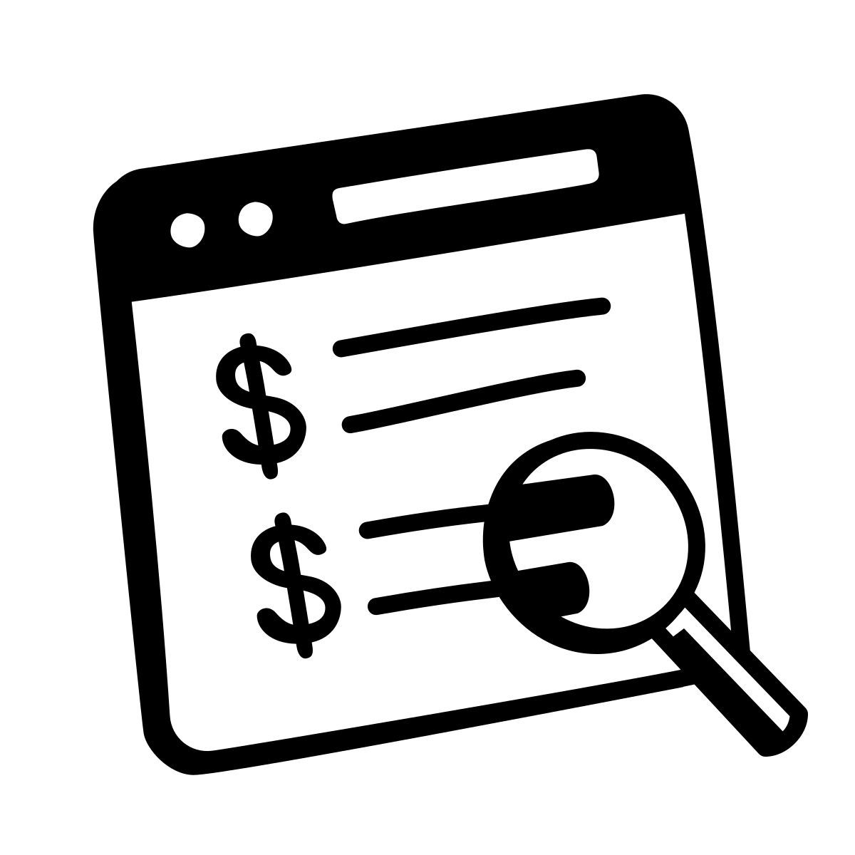 comic style paid search icon