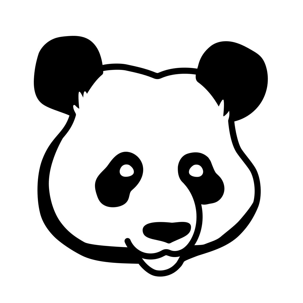 comic style panda icon