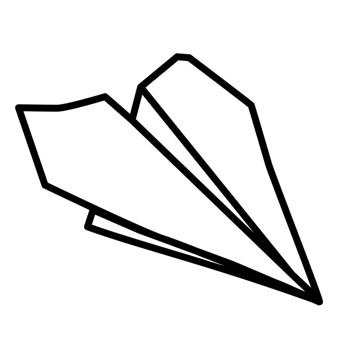 comic style 紙飛行機 icon