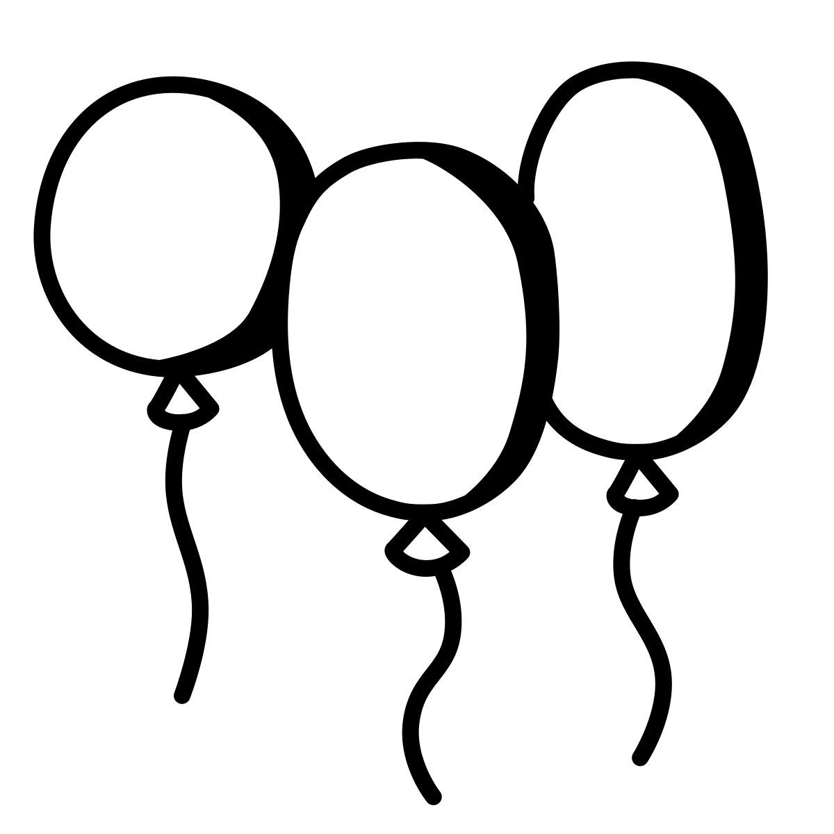 comic style partyballons icon