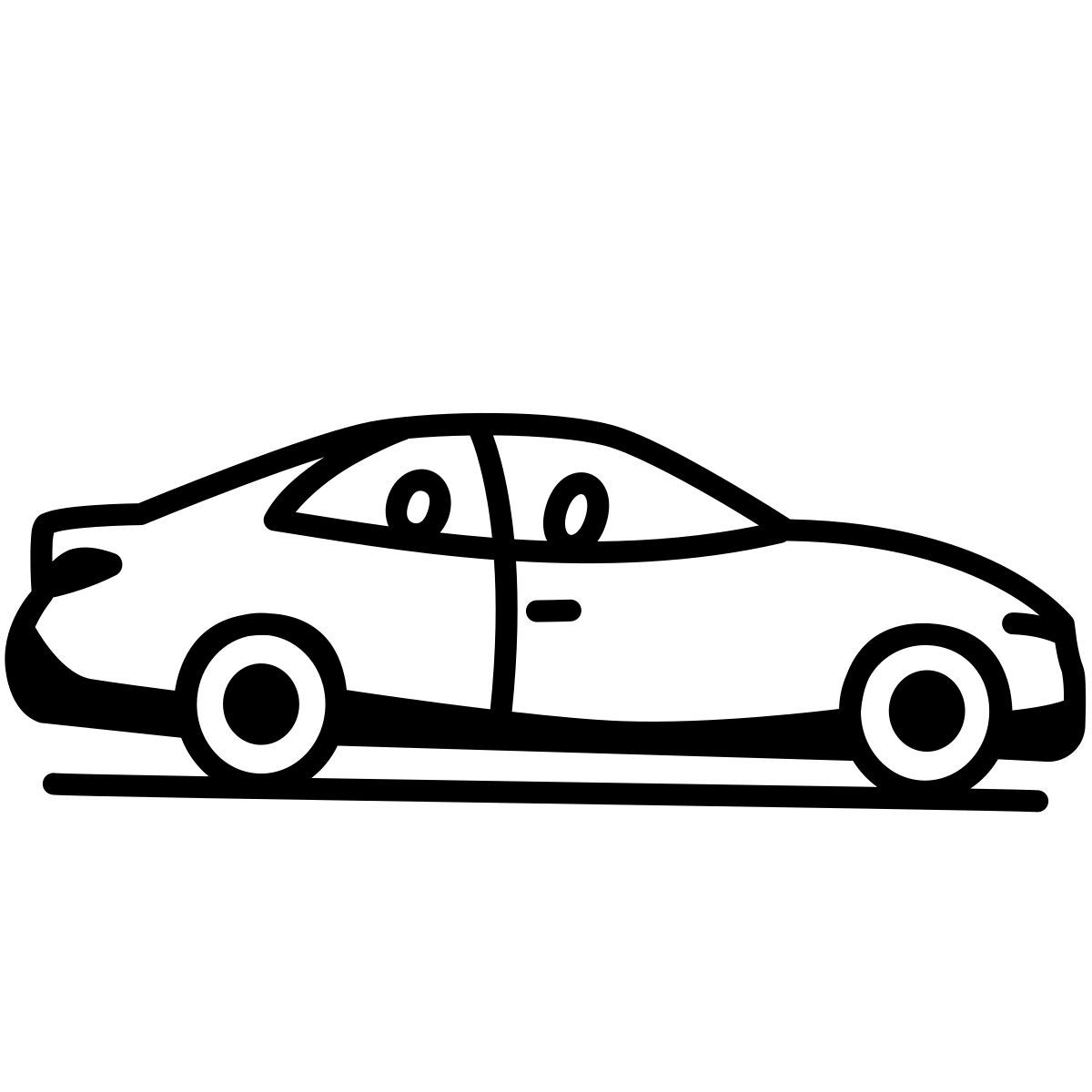comic style persone in vista laterale dell'automobile icon