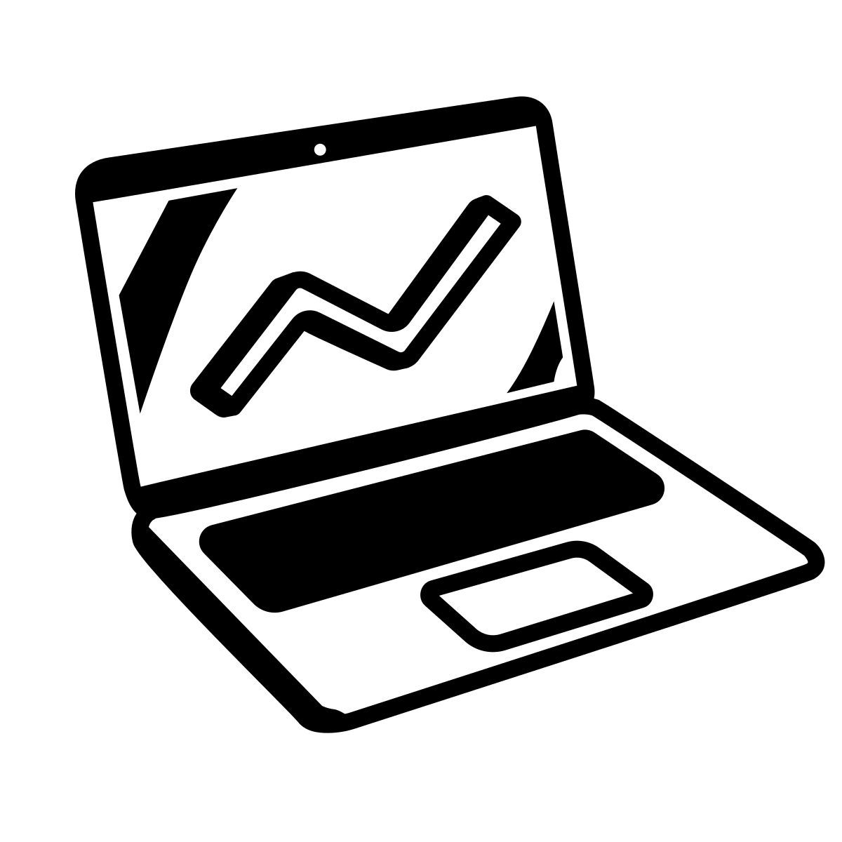 comic style macbook de desempenho icon