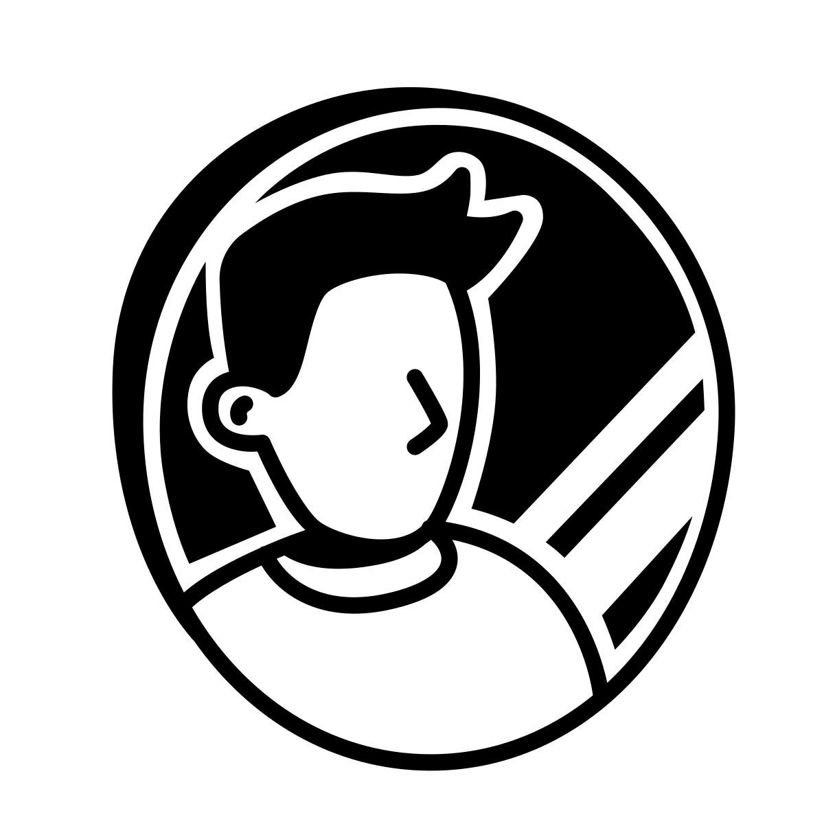 comic style reflection icon