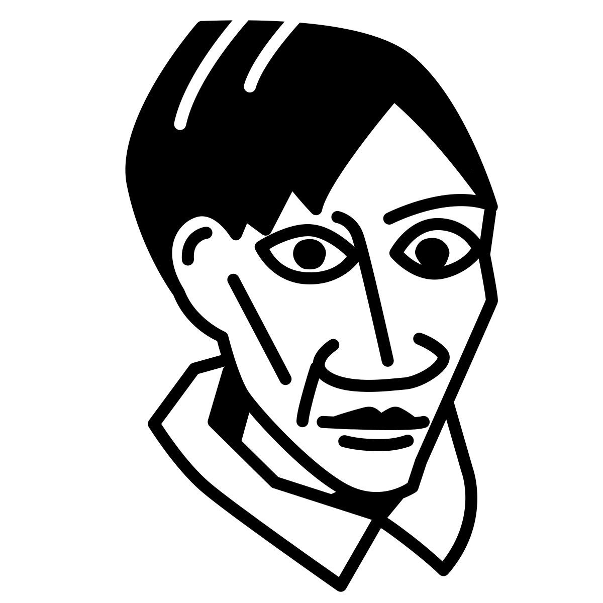 comic style picasso icon