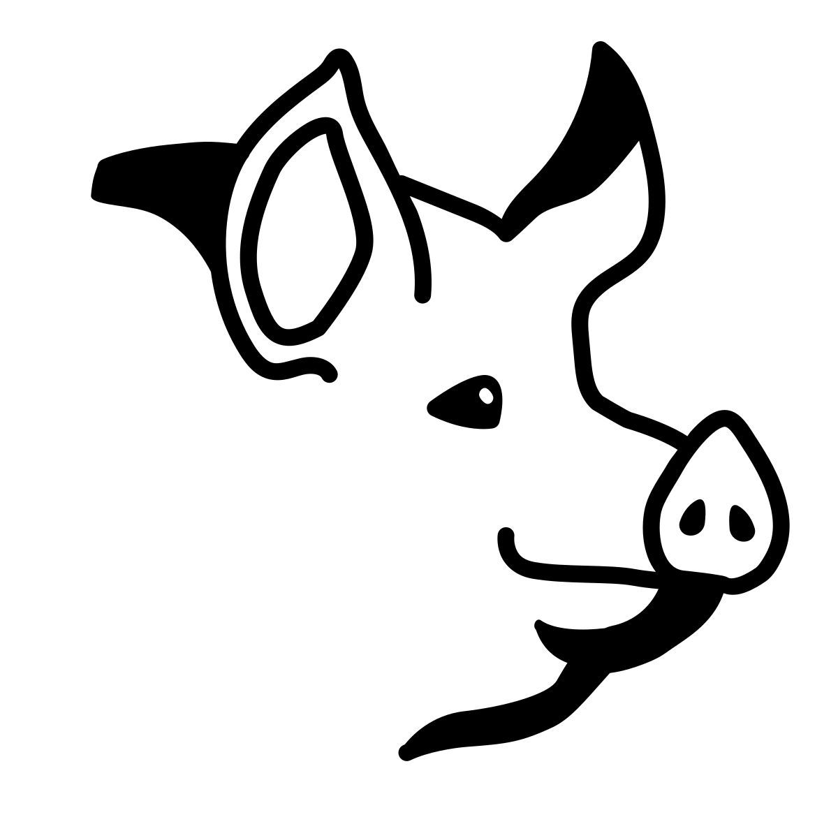 comic style 돼지 icon