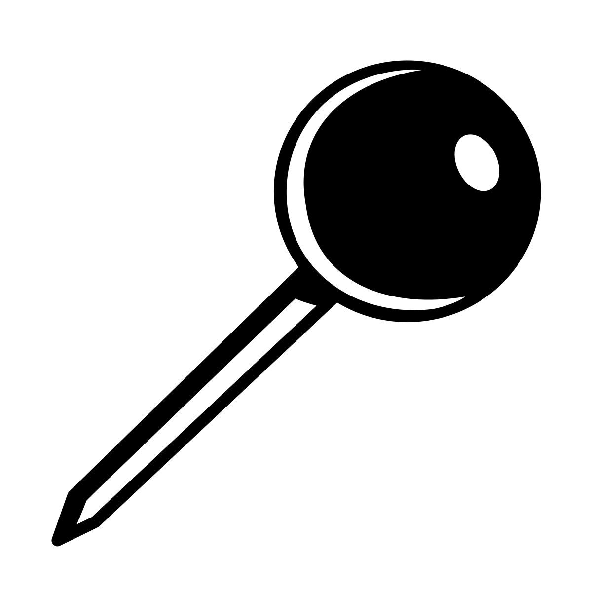 comic style push pin icon