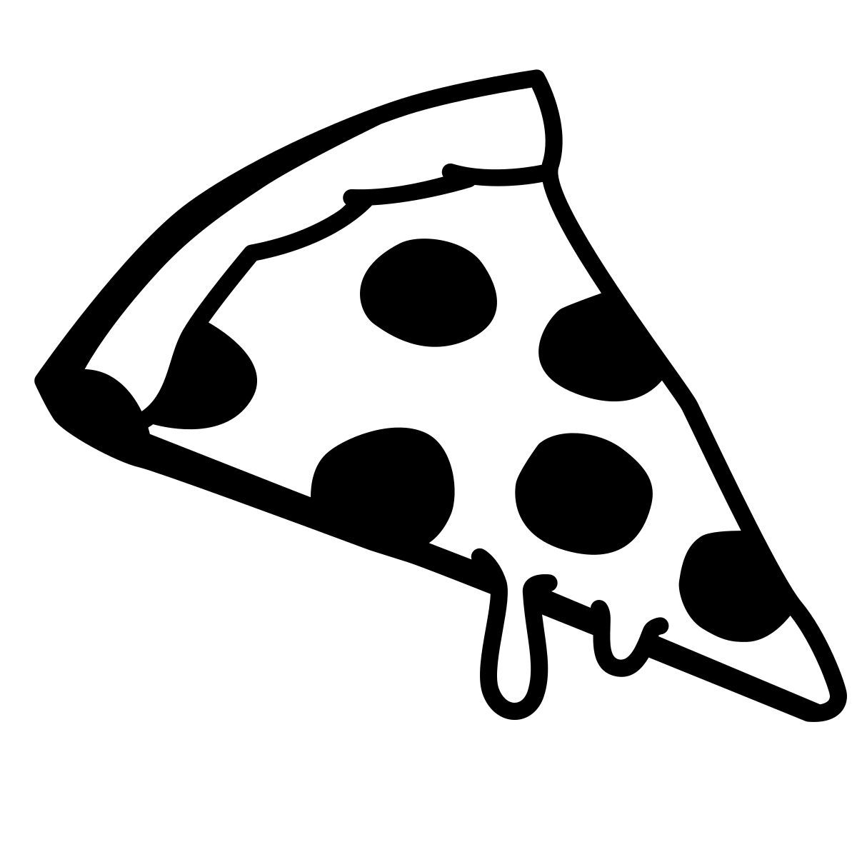 comic style pizza icon