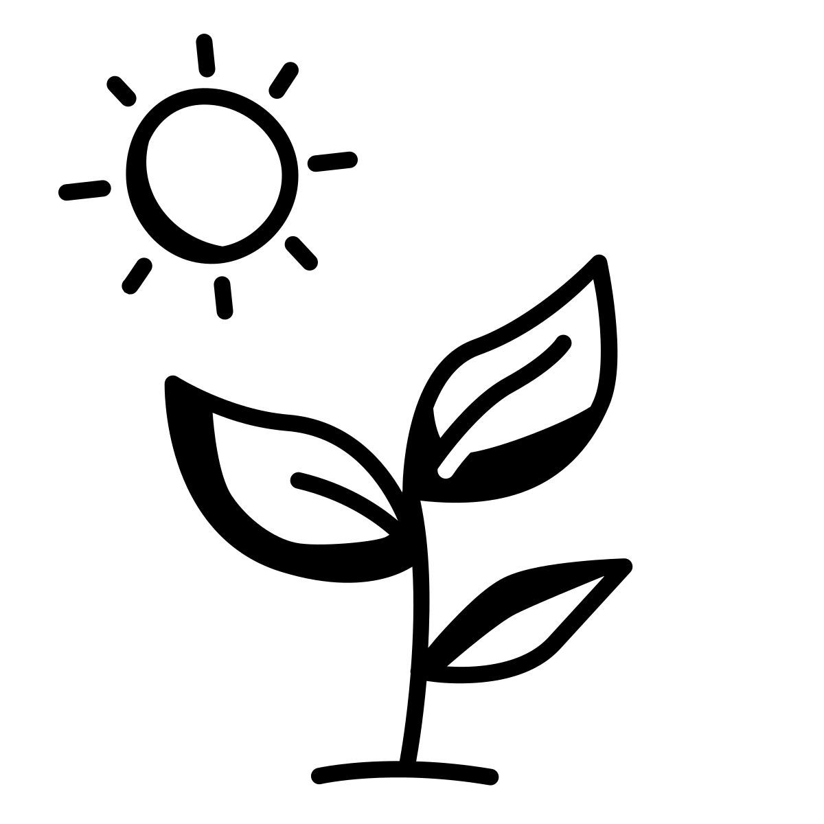 comic style planta bajo el sol icon
