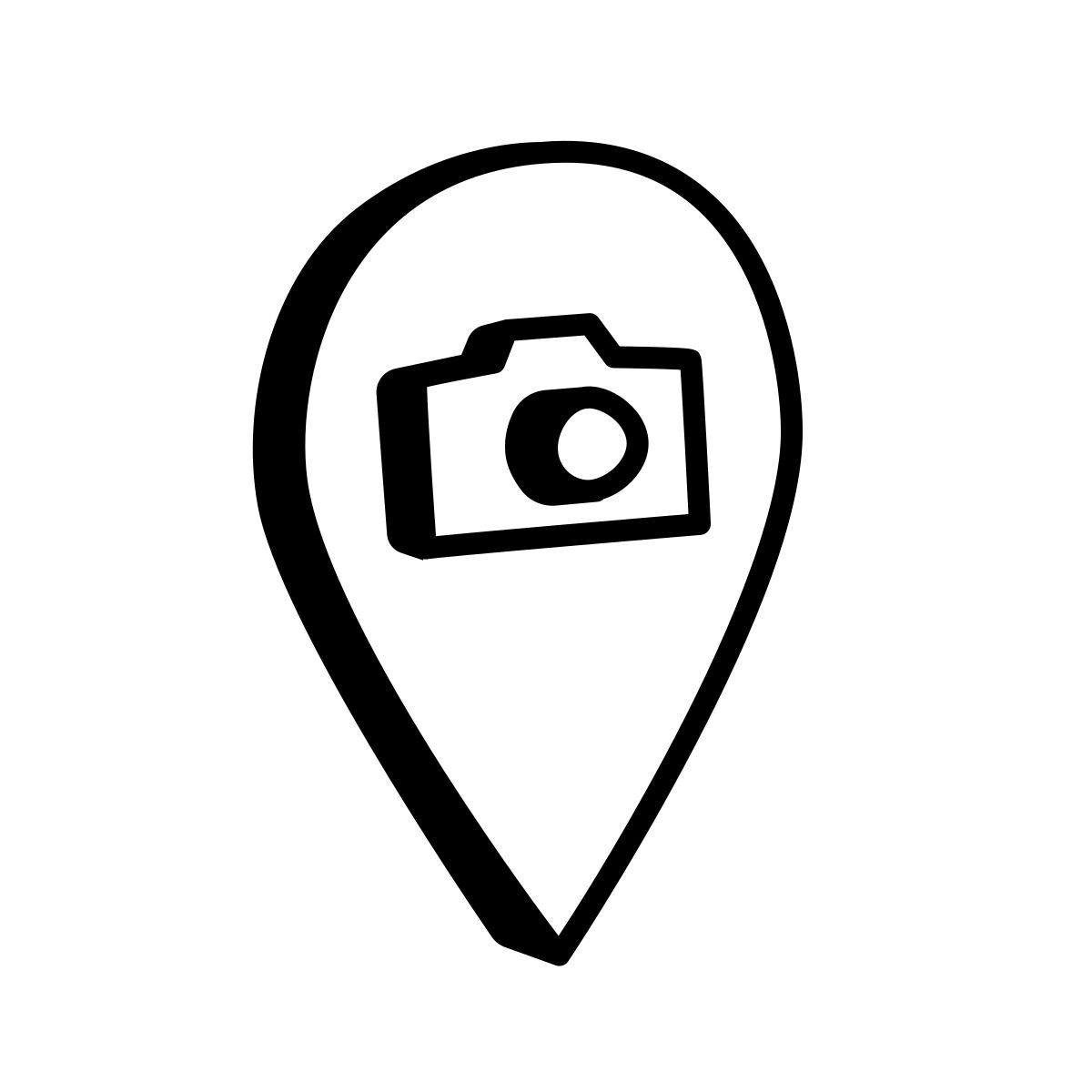 comic style punto di interesse icon