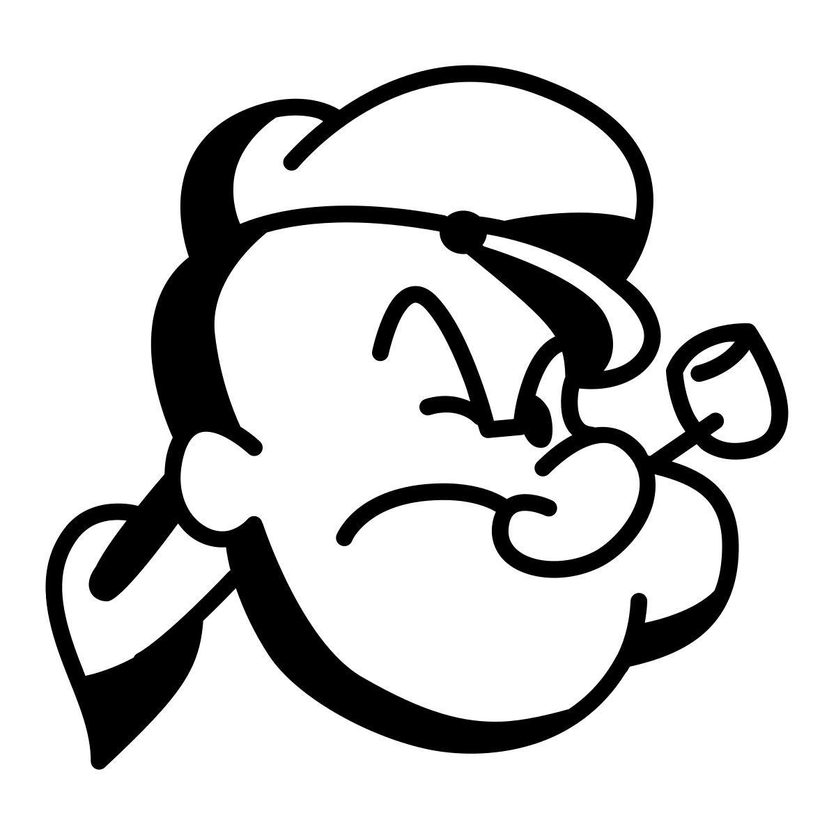 comic style popeye icon