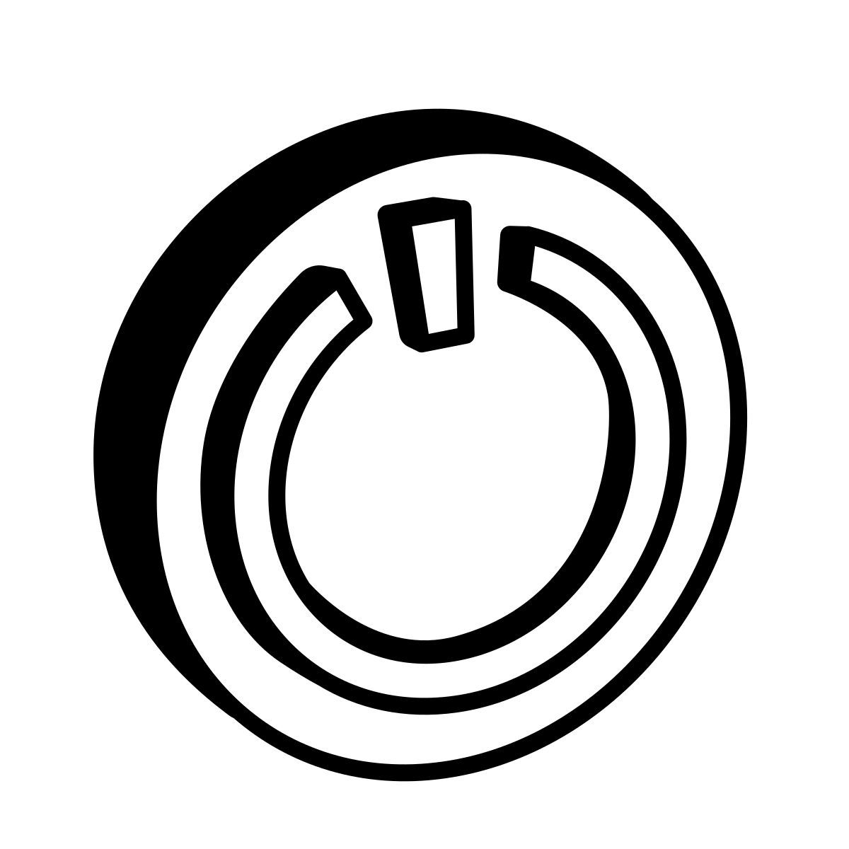 comic style abschalttaste icon
