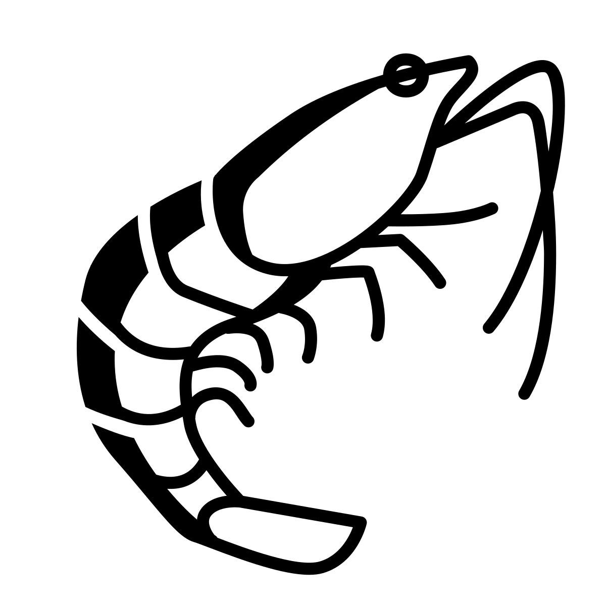comic style gambero icon