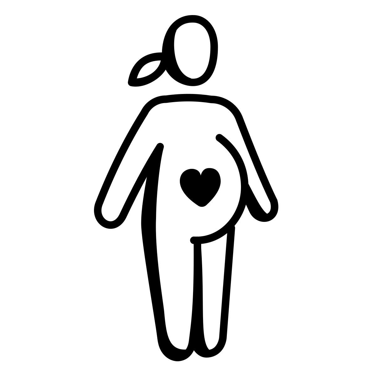 comic style pregnant icon