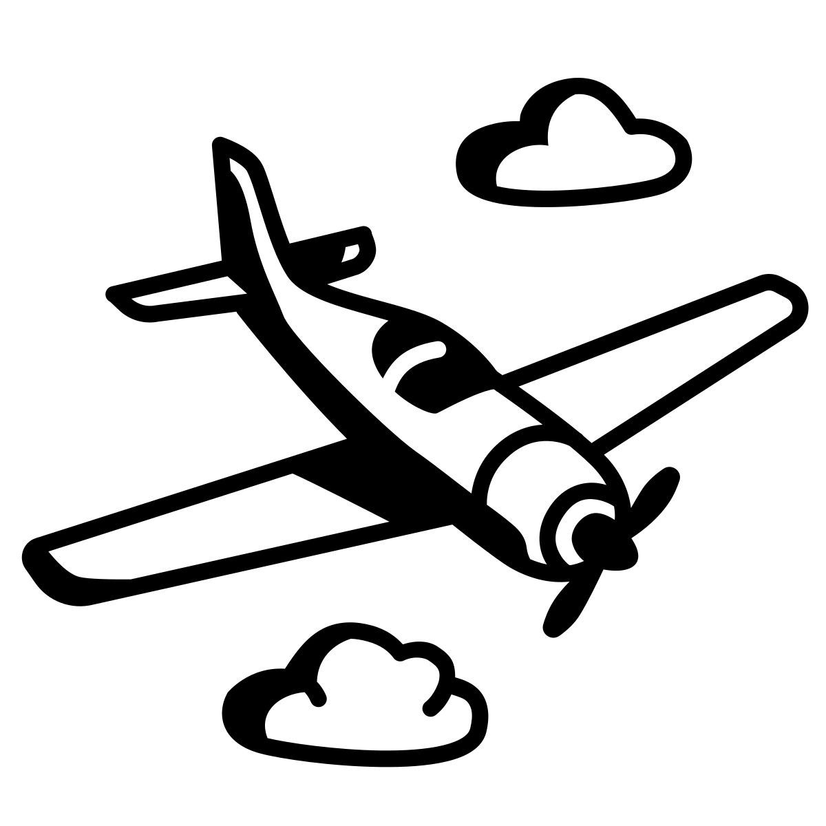comic style プロペラ機 icon