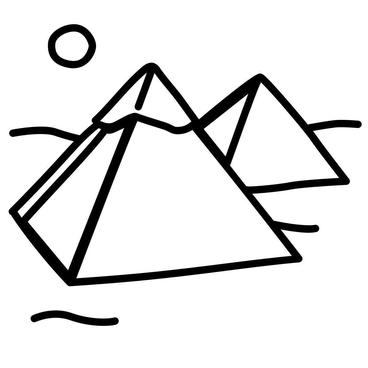 comic style piramidi icon