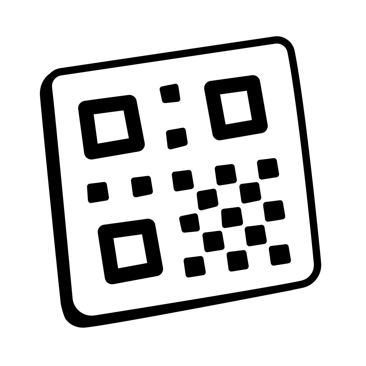 comic style qr code icon