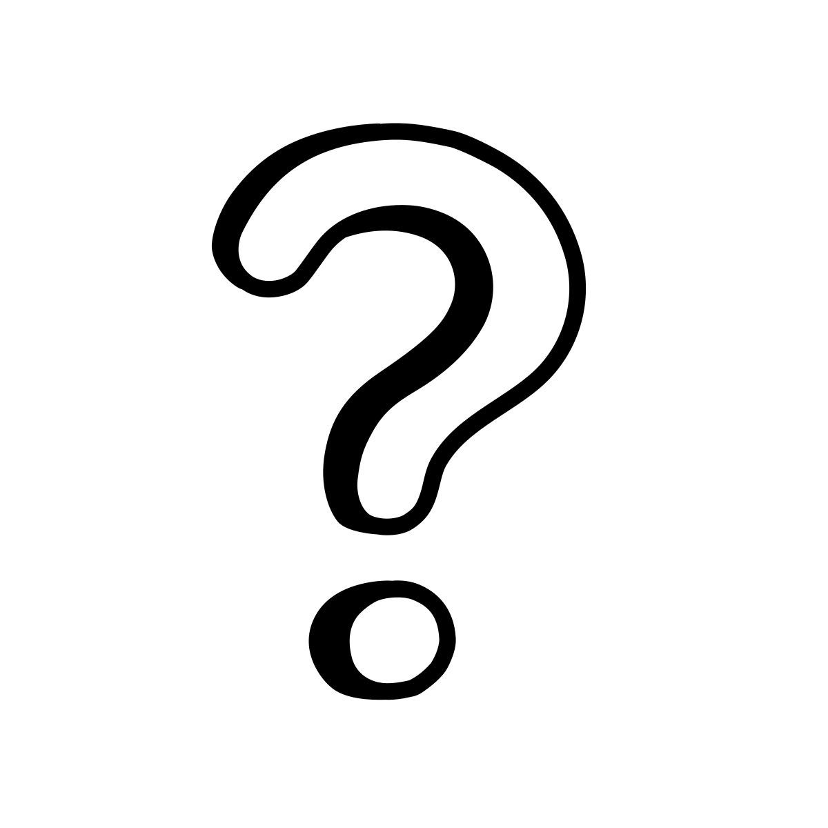 comic style question mark icon