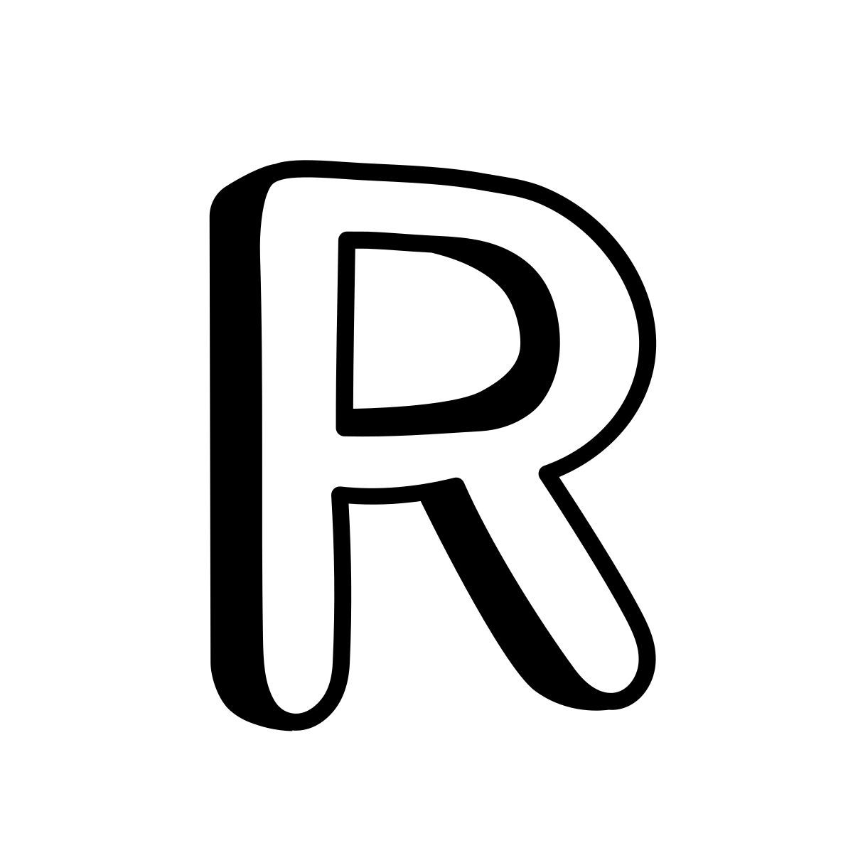 comic style r icon