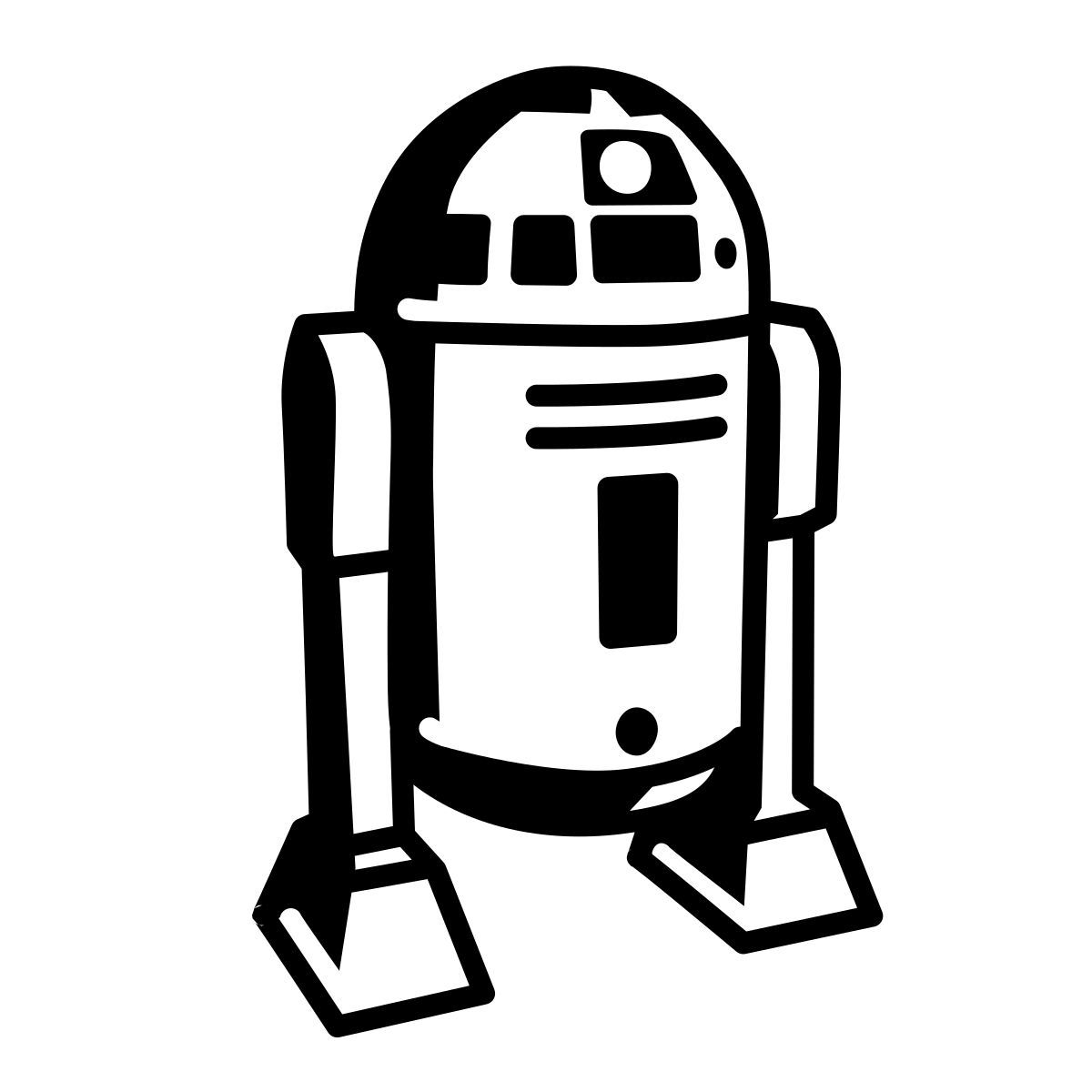 comic style r2 d2 icon