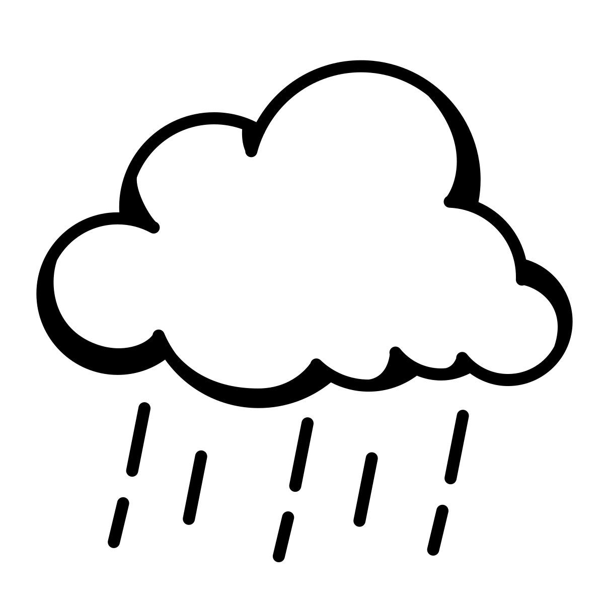 comic style rain icon
