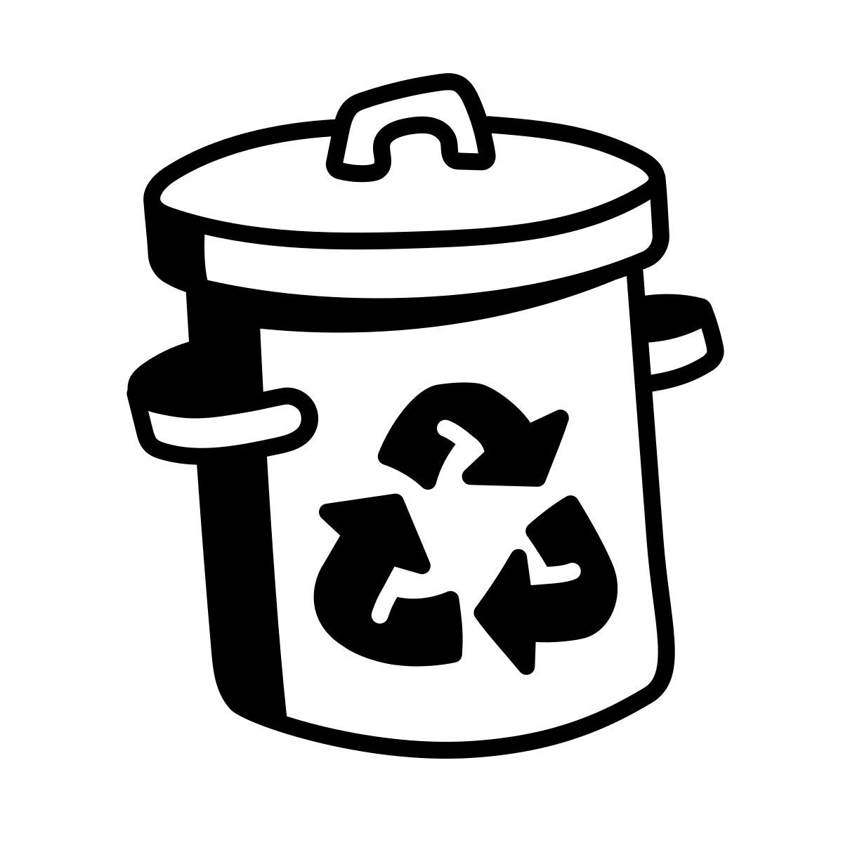 comic style papierkorb icon