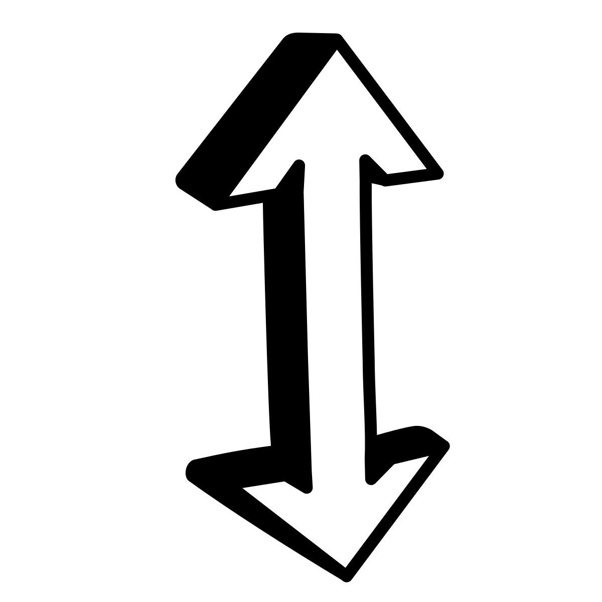 comic style resize vertical icon