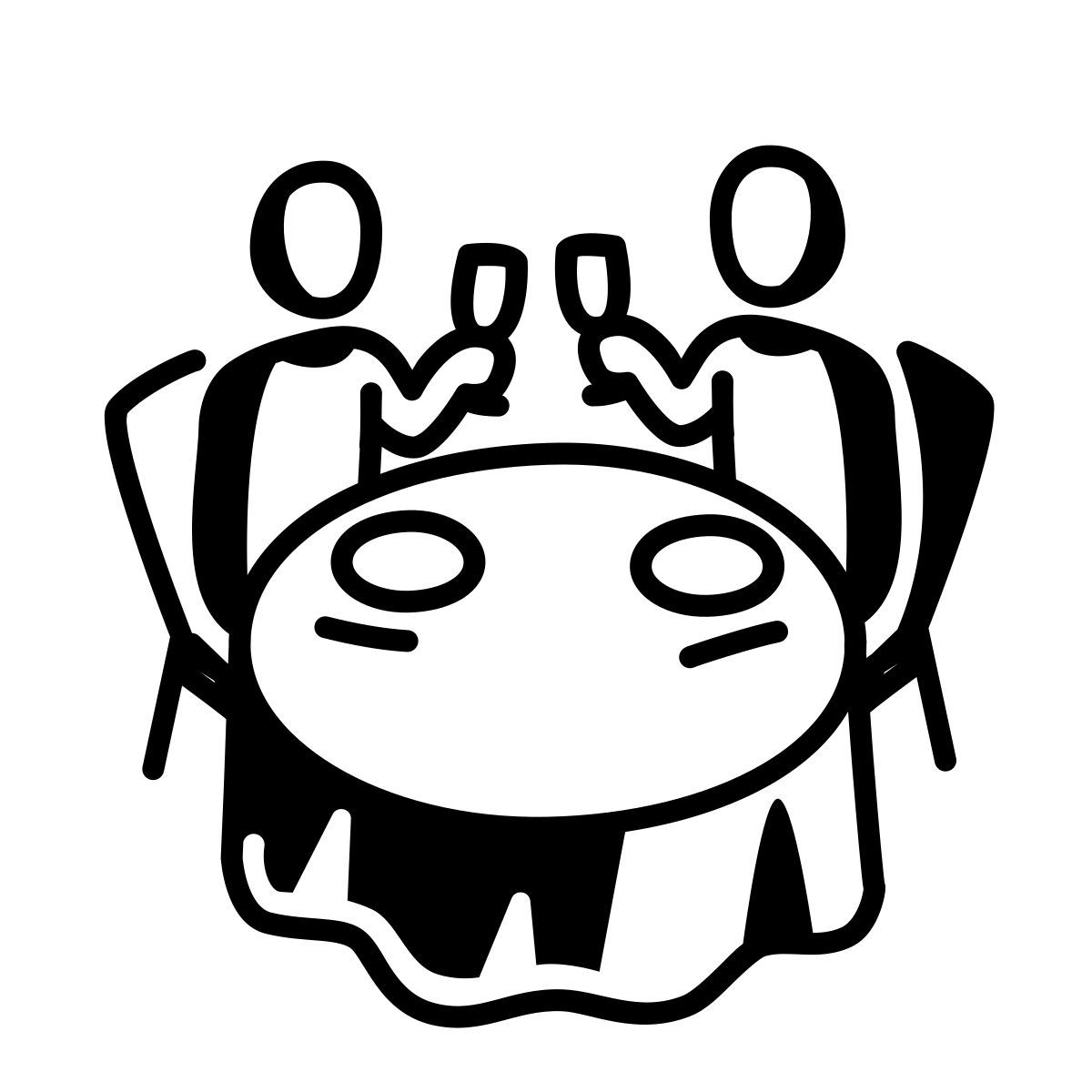 comic style table de restaurant icon