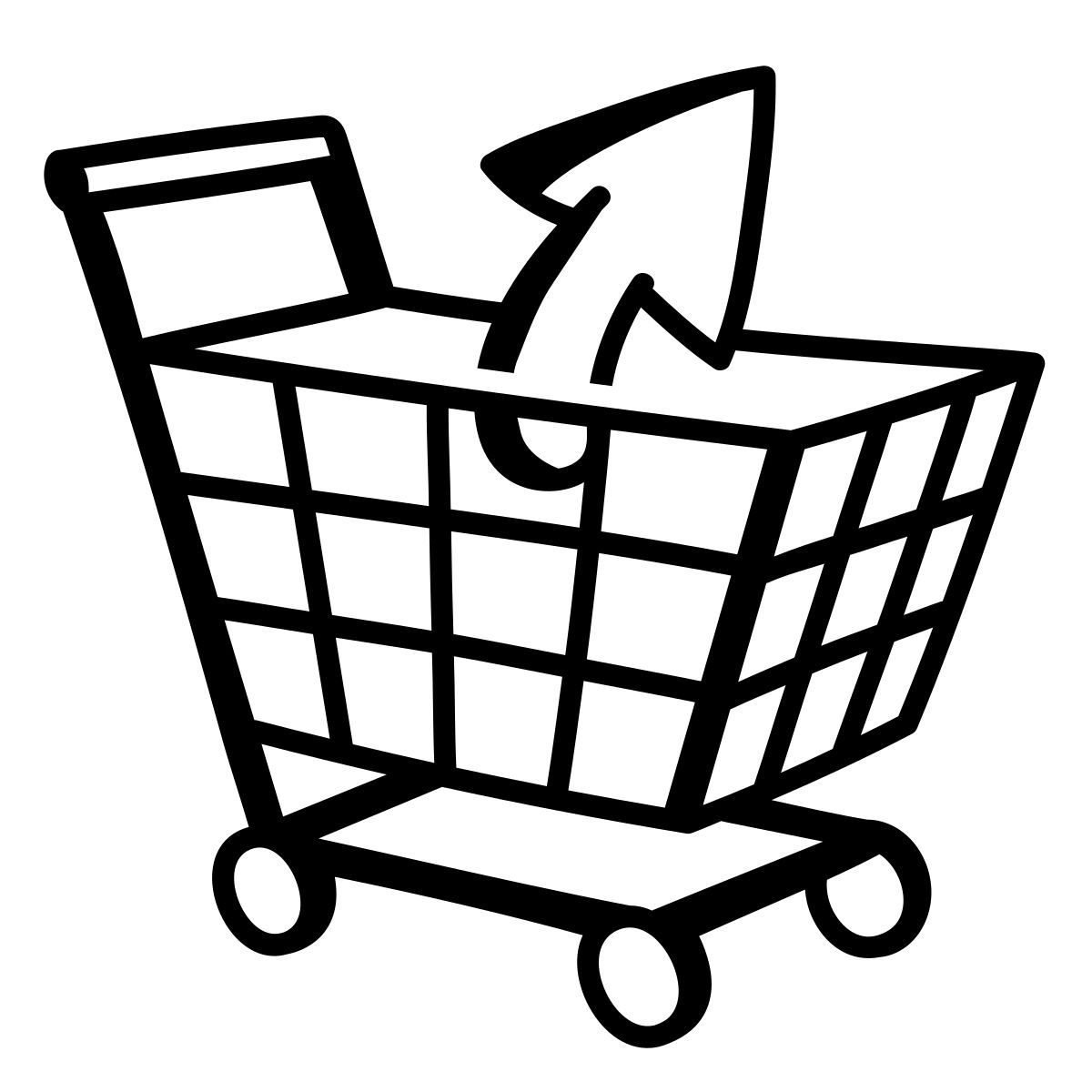 comic style return purchase icon