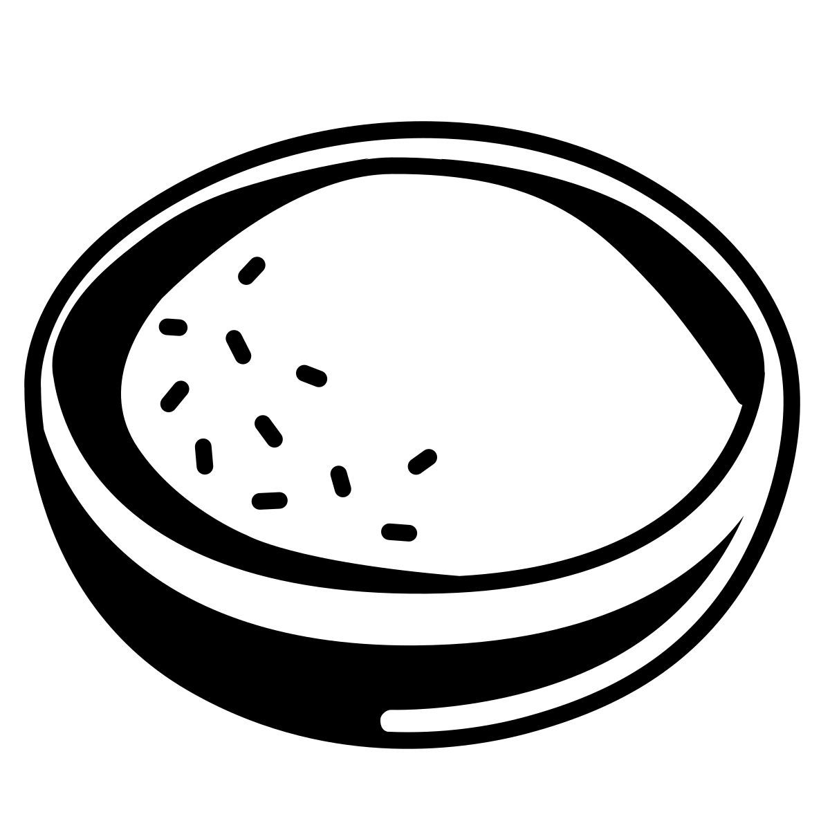 comic style ciotola di riso icon
