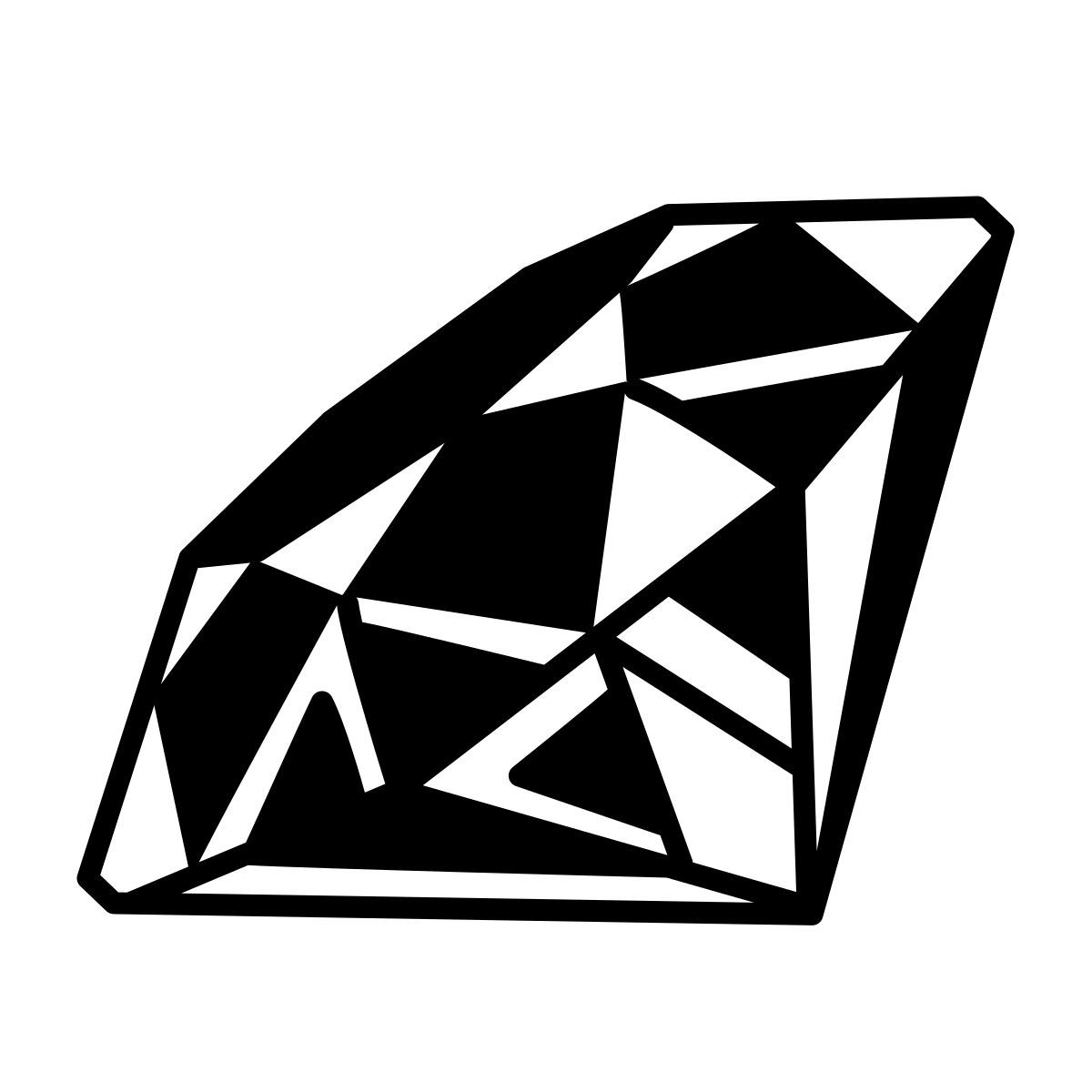 comic style ruby gemstone icon