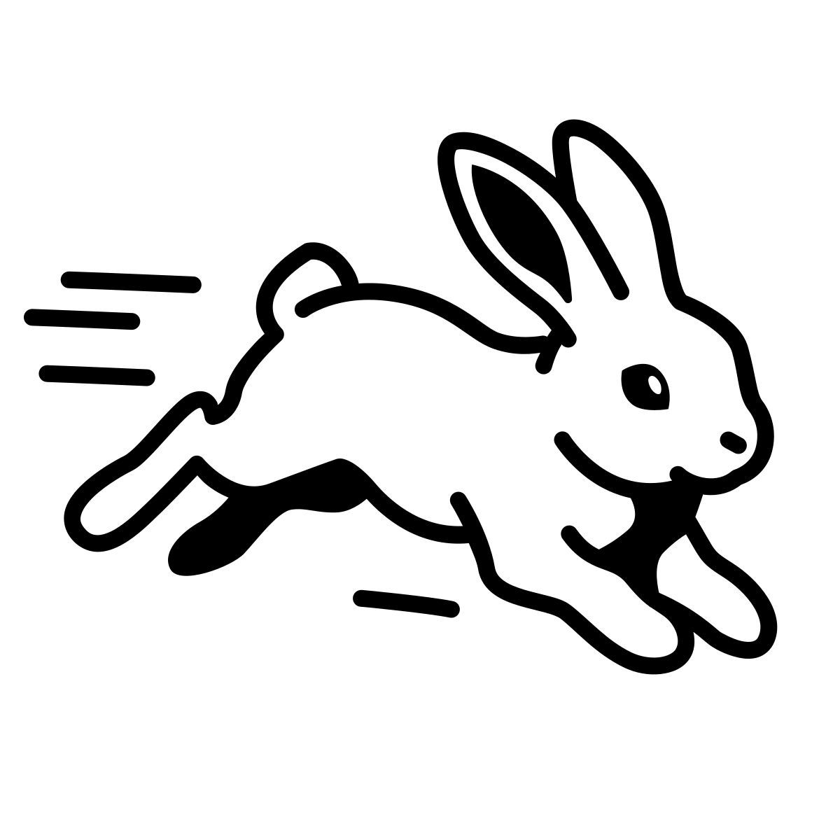 comic style ランニングラビット icon