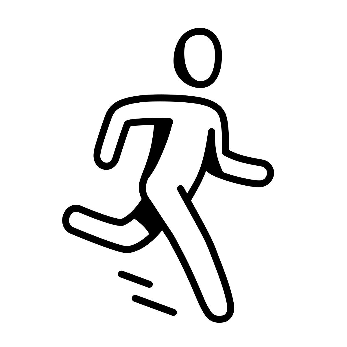 comic style running icon