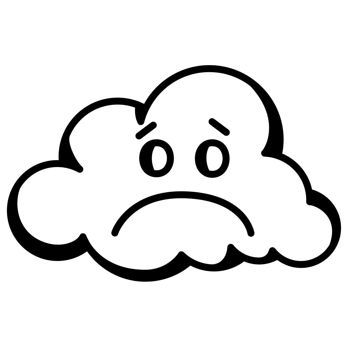 comic style nube triste icon