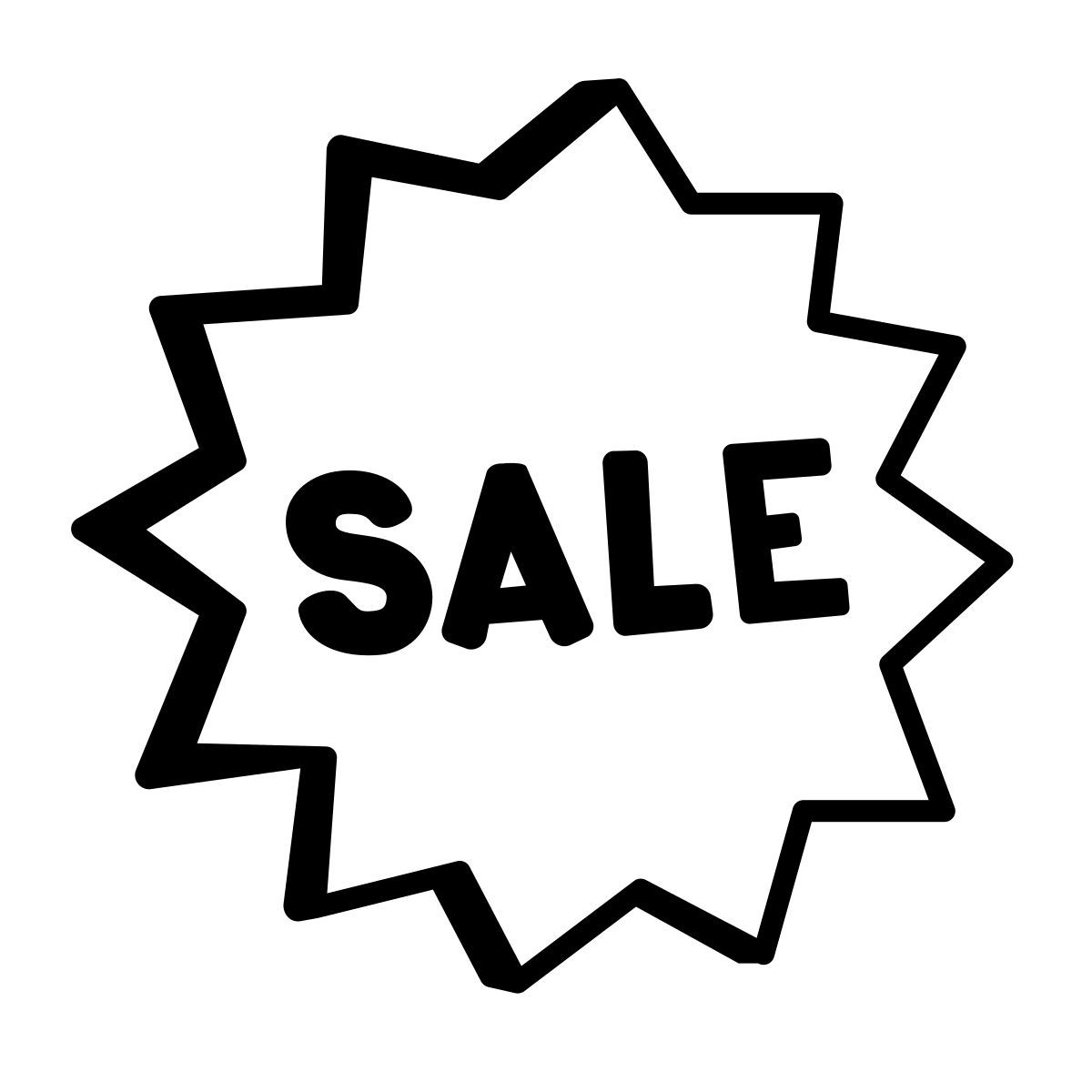 comic style sale icon