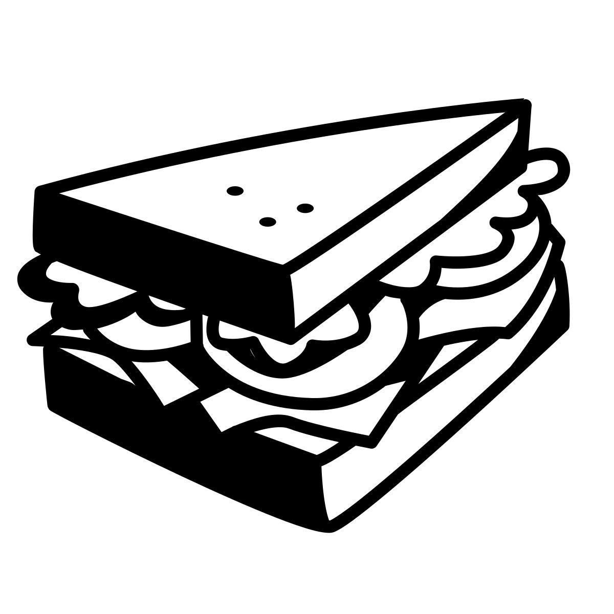 comic style sándwich icon
