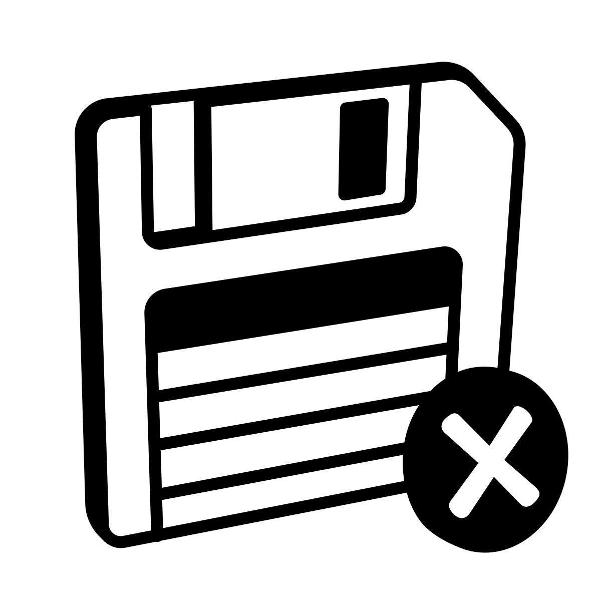comic style save close icon