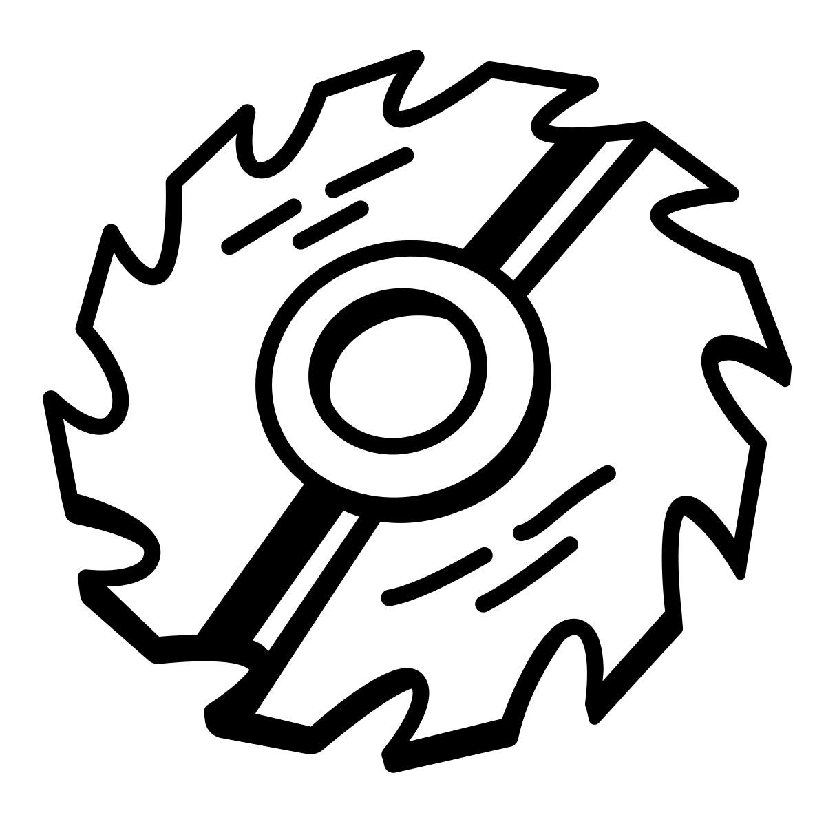comic style sägeblatt icon