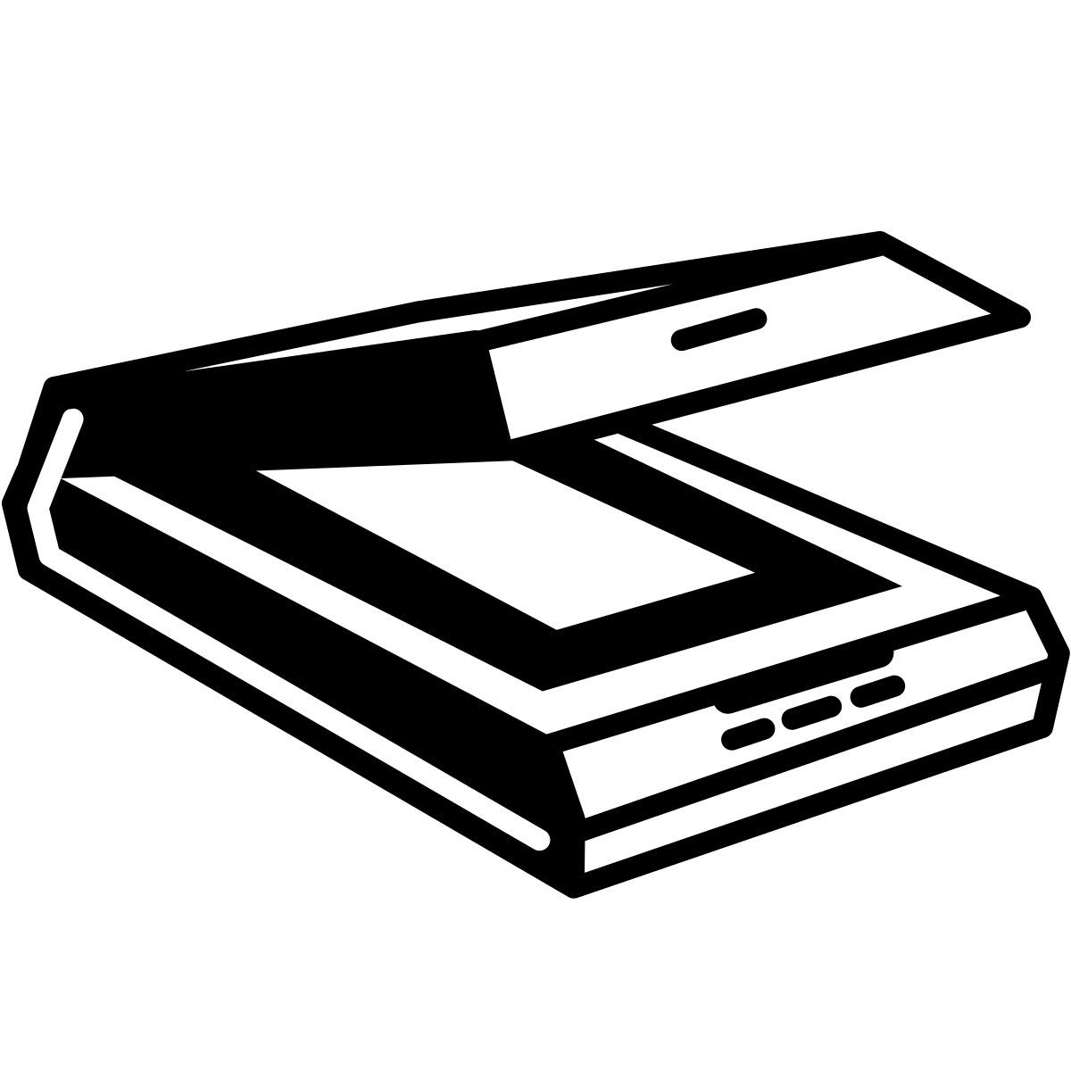 comic style scanner icon