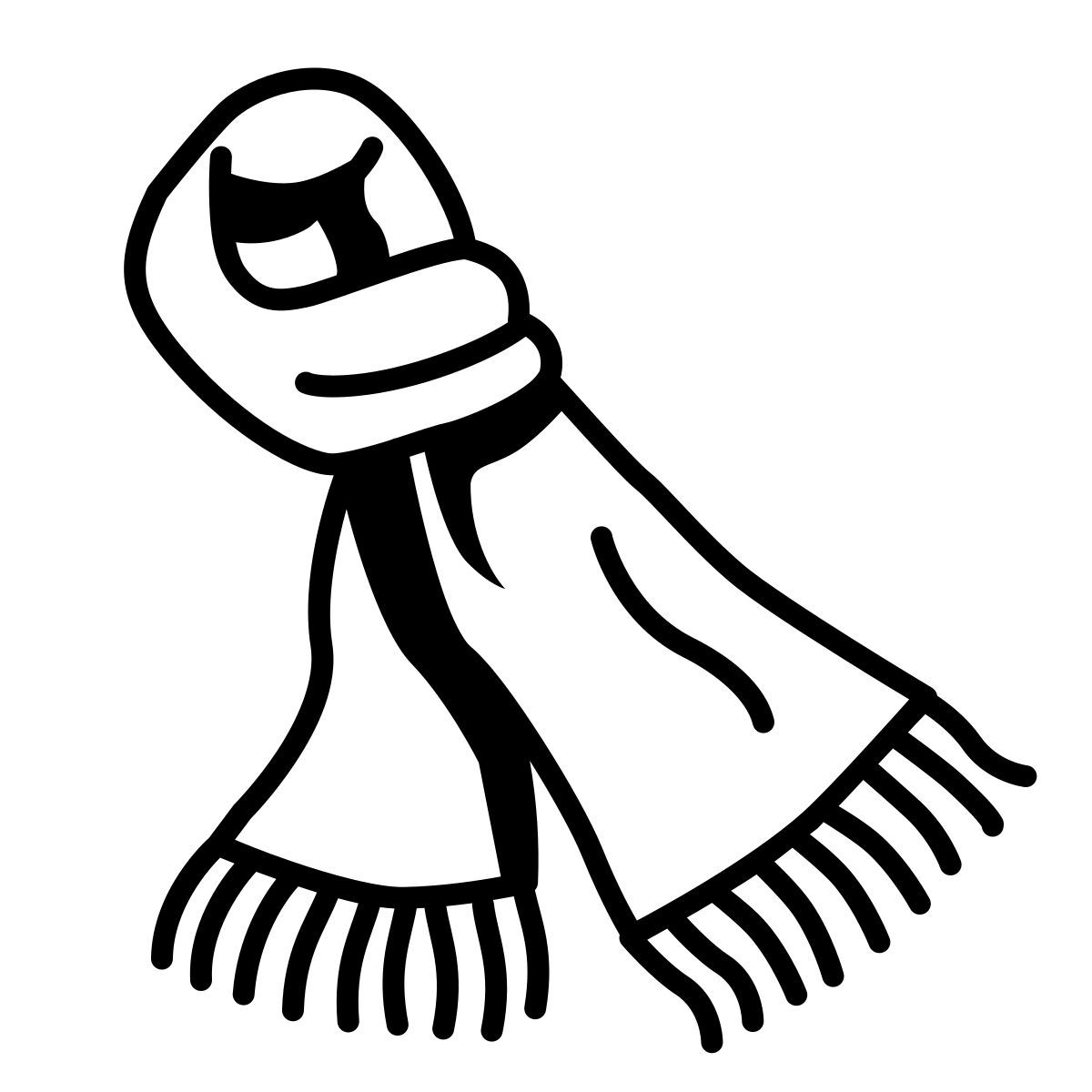 comic style schal icon