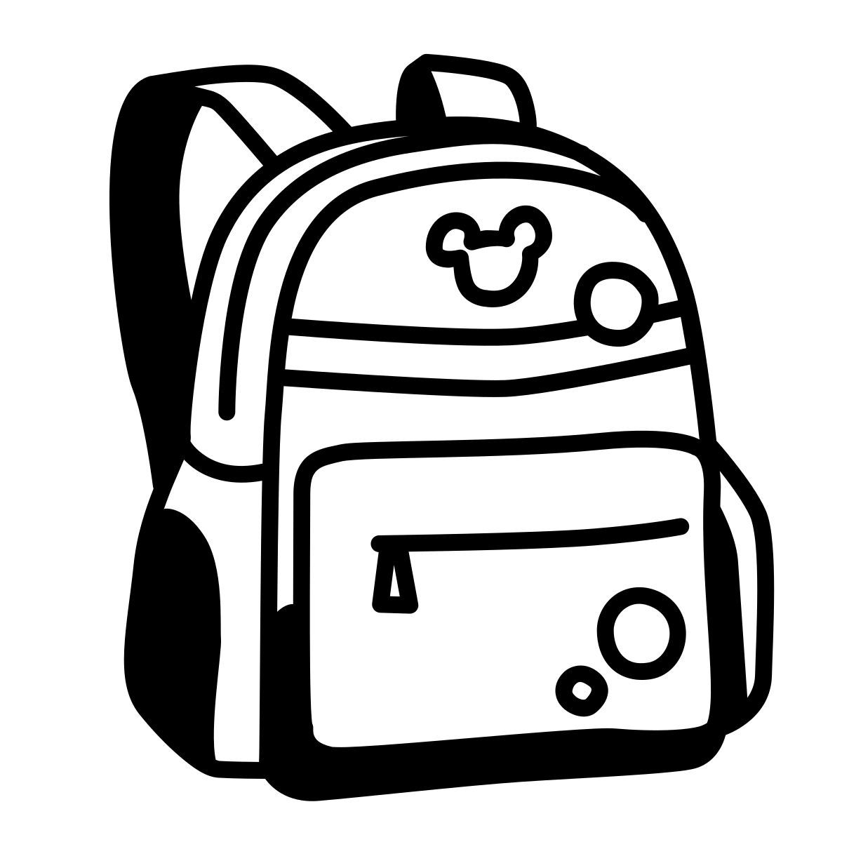 comic style スクールバックパック icon