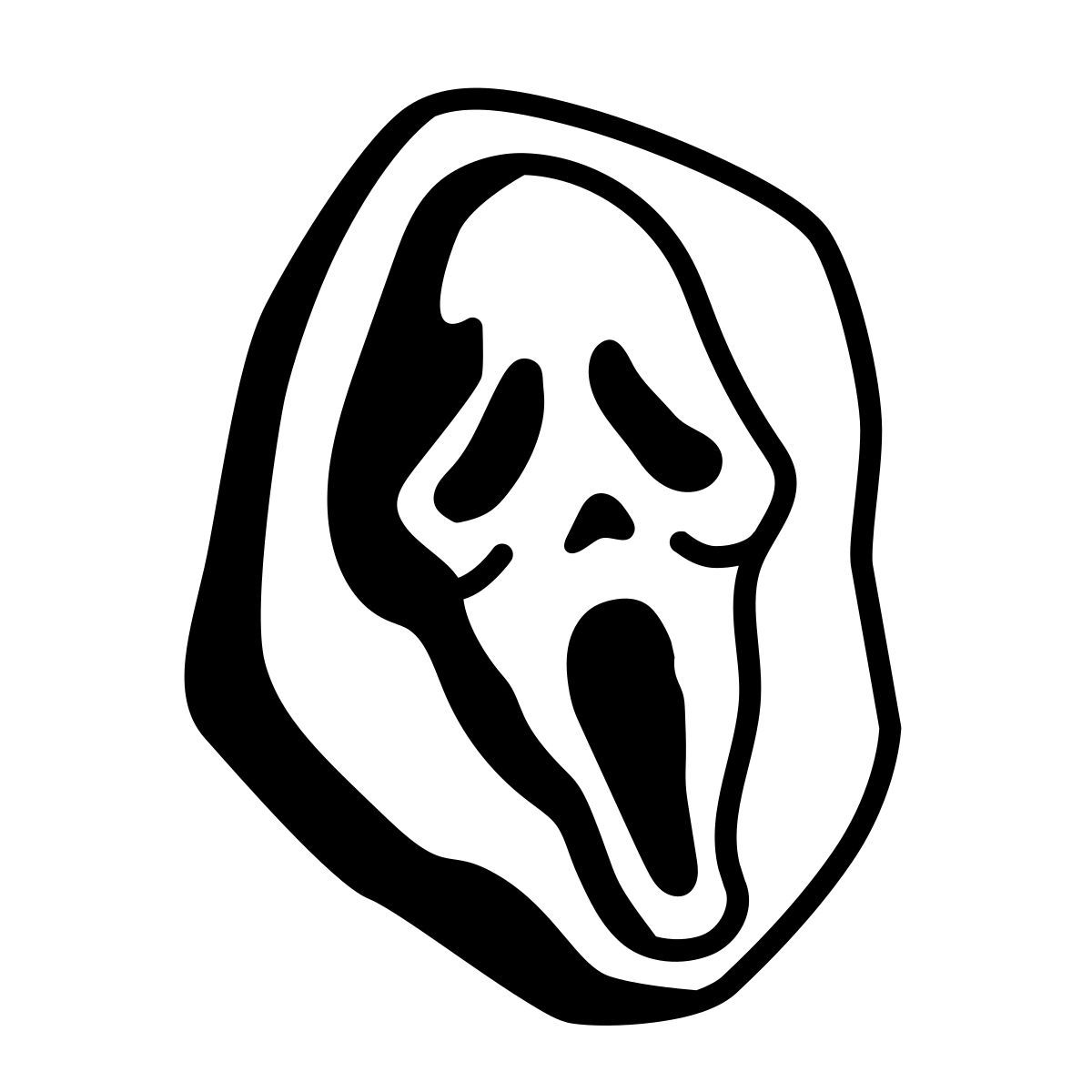 comic style scream icon