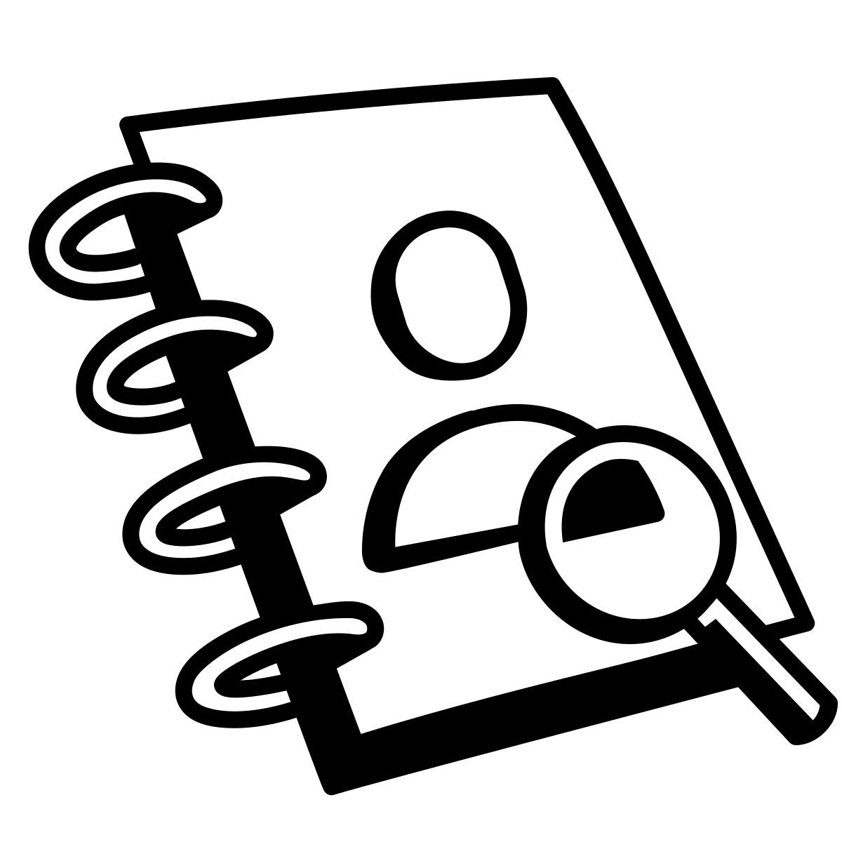 comic style search contacts icon