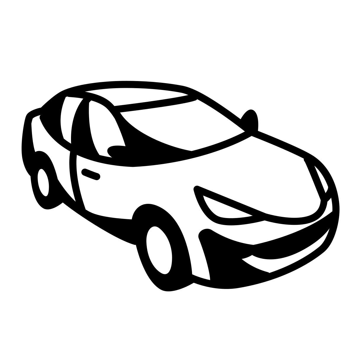 comic style sedan icon