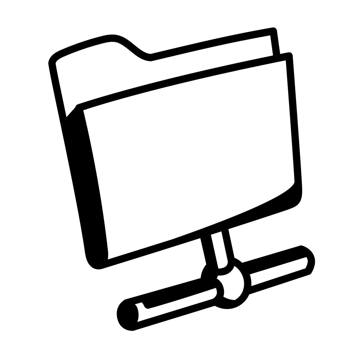 comic style pasta compartilhada icon
