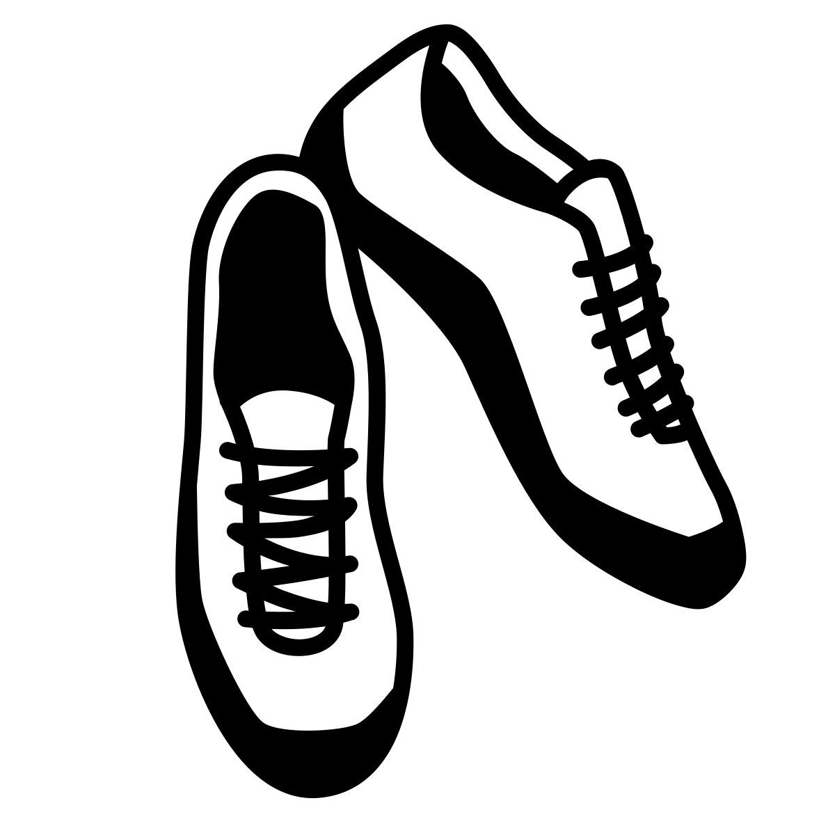 comic style schuhe icon