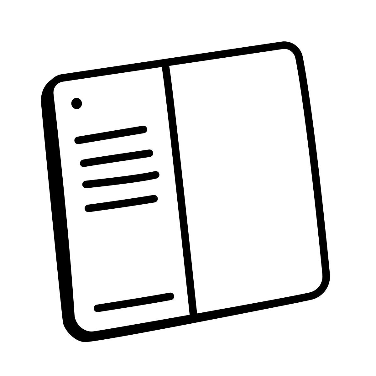 comic style menu laterale icon
