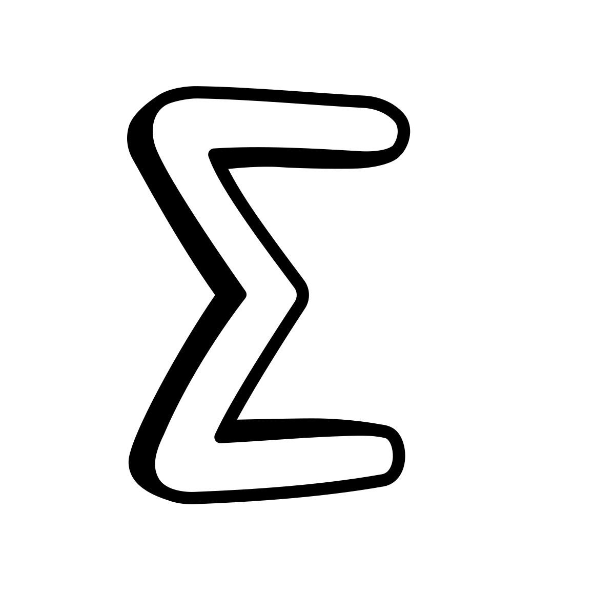 comic style sigma icon