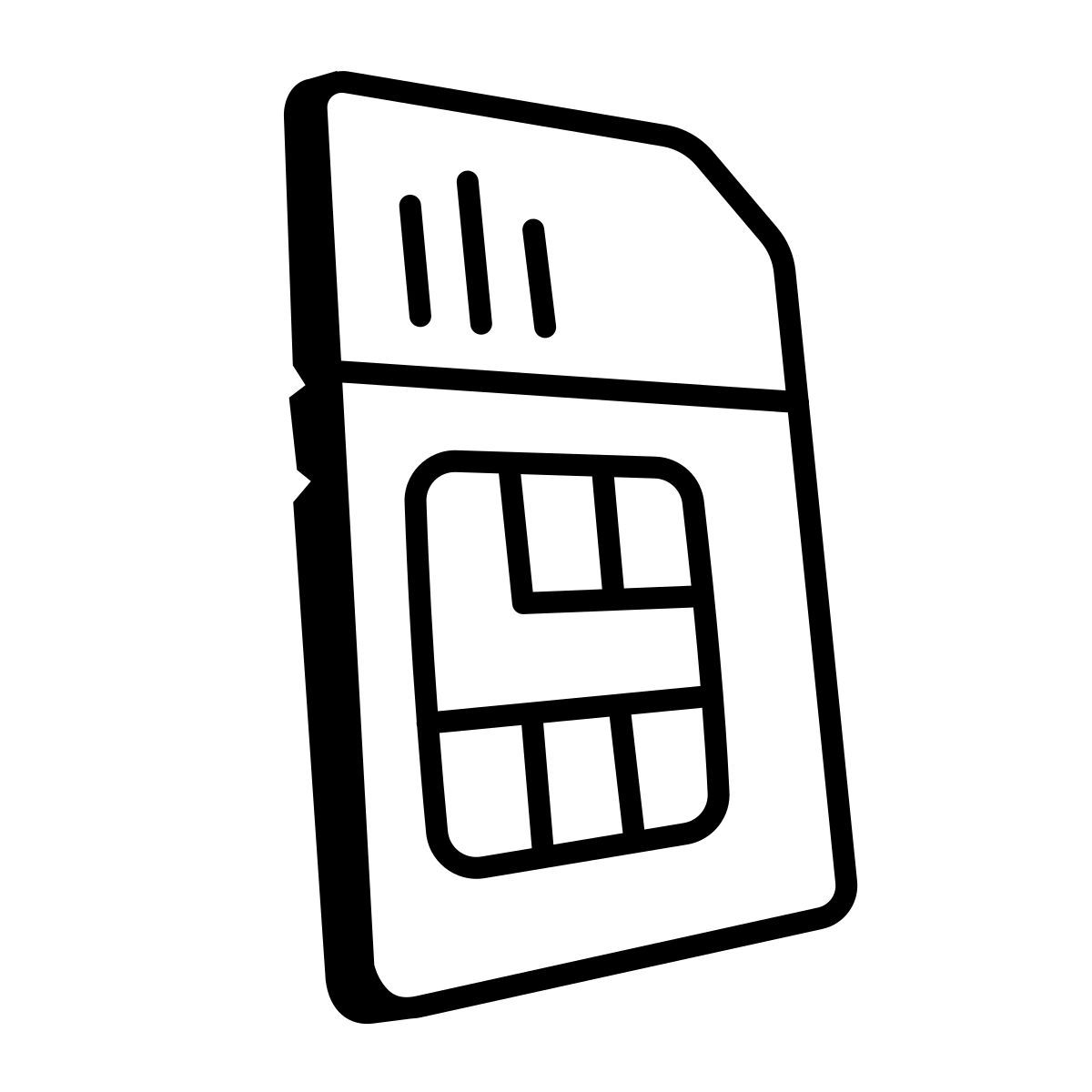 comic style sim карта icon