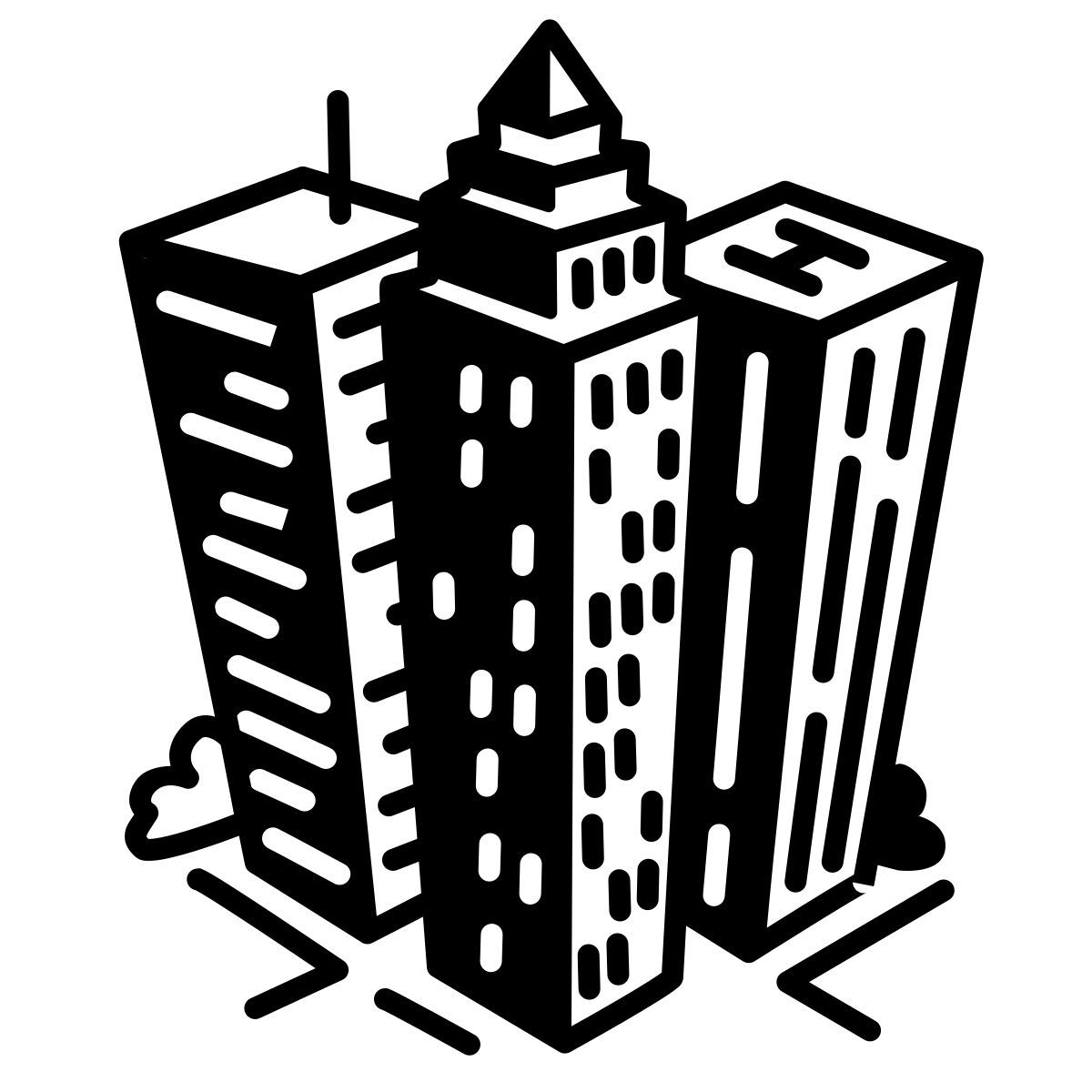 comic style 超高層ビル icon