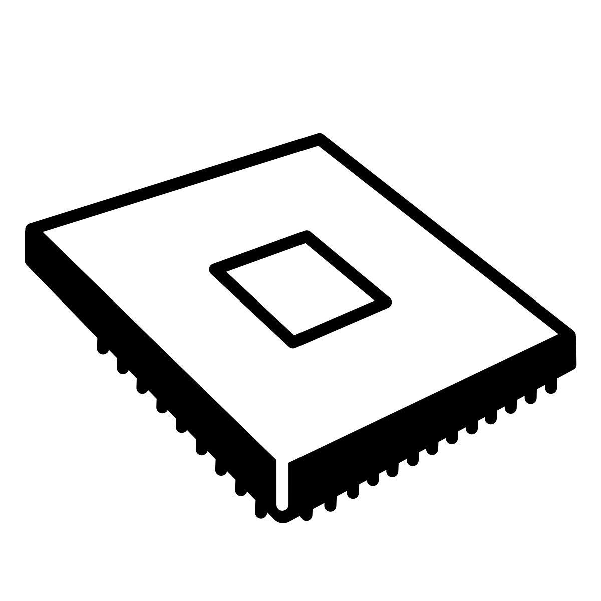 comic style smartphone cpu icon